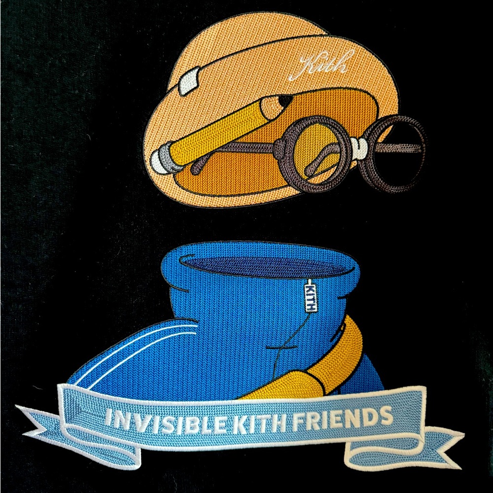 KITH x Invisible Friends Dark Blue Cotton Crewneck - XL